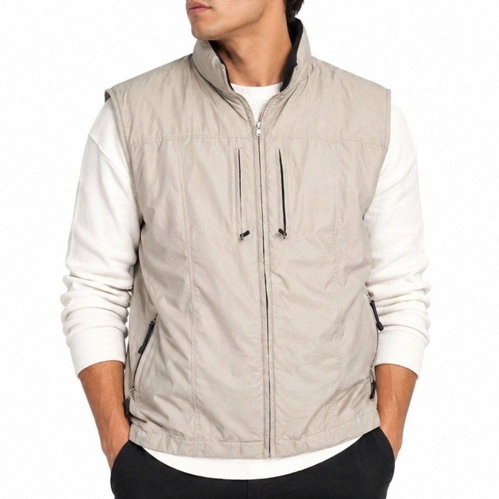 SCOTTEVEST Travel Vest Men XL Tan Multi-Pocket Utility Techwear Gorpcore Hiking